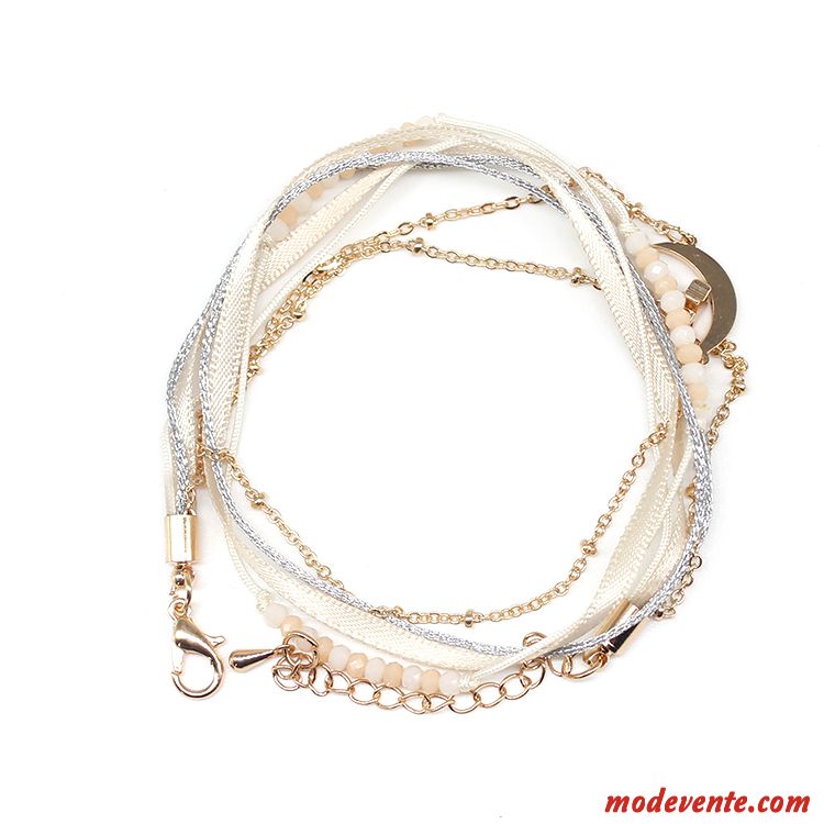 Bracelets Femme Simple Filles Étudiant Multifonctions Ruban Accessoires Blanc