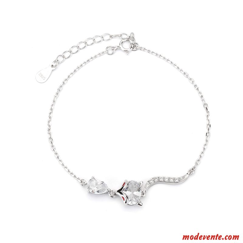 Bracelets Femme Simple Personnalité Frais Populaire Pure Étudiant Argent