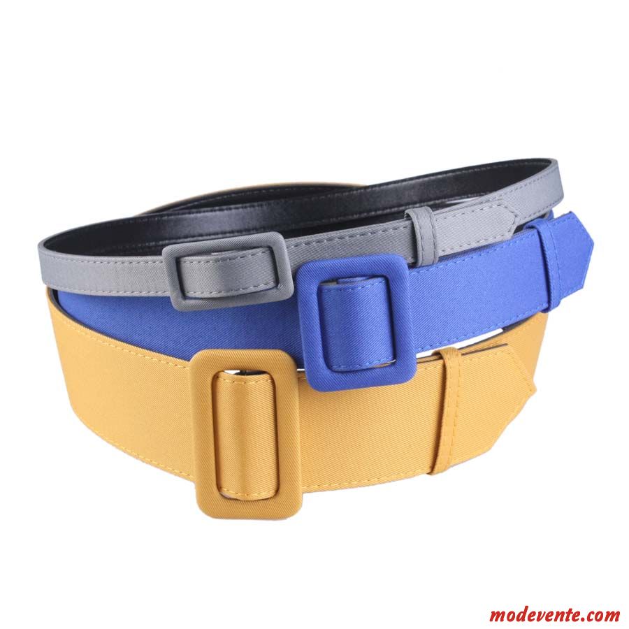 Ceinture Femme Mode All-match Tissu Décoration Bien Bleu Noir Rouge