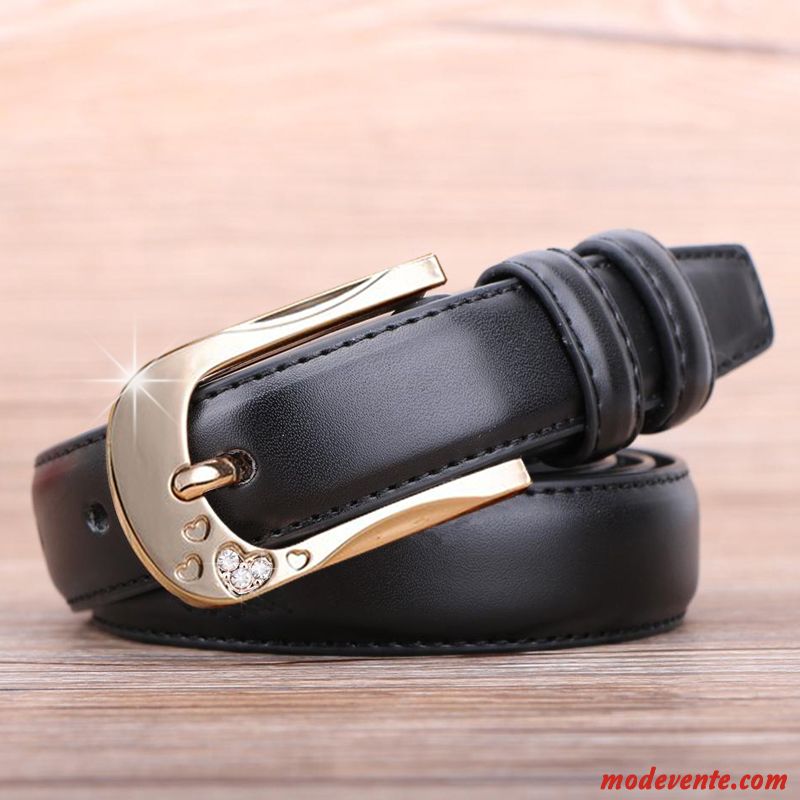 Ceinture Femme Tendance Jeans All-match Mode Étudiant Décoration Blanc Noir