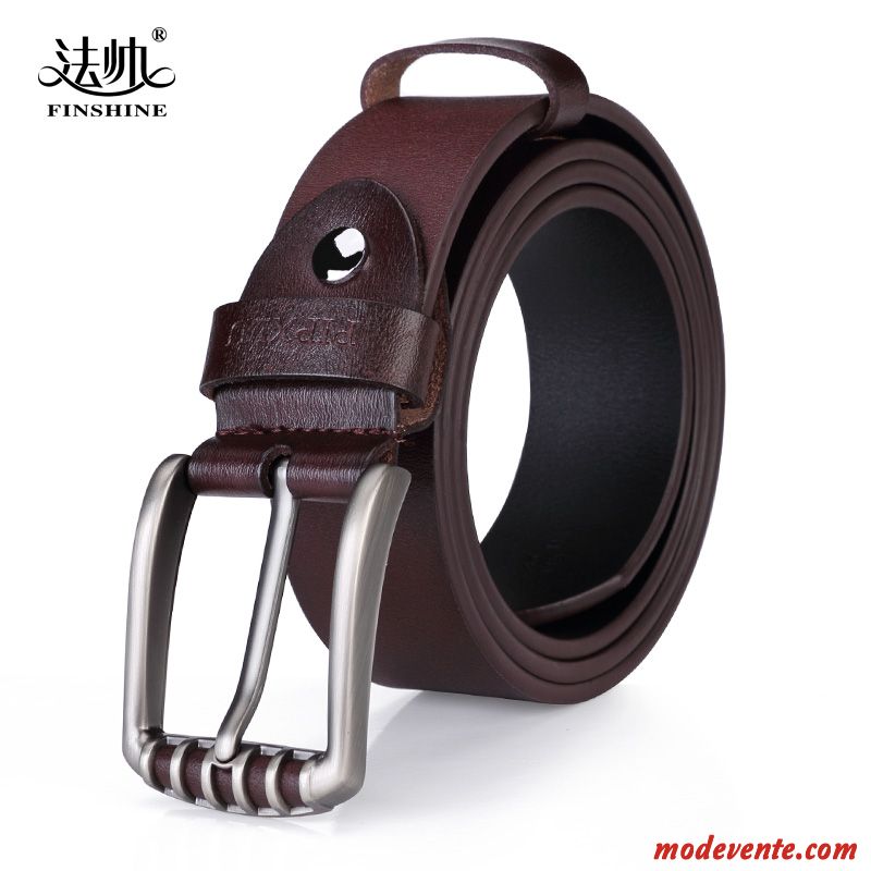 Ceinture Homme Entreprise Tendance Jeunesse Boucle Mode Marron