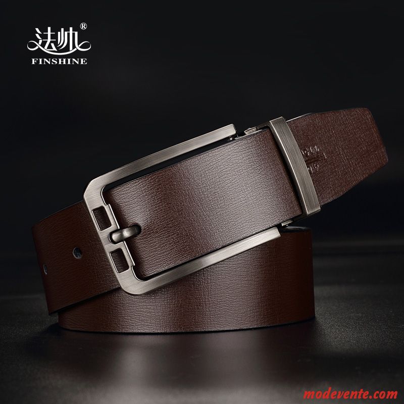 Ceinture Homme Jeunesse Mode Cuir Véritable Loisir All-match Boucle