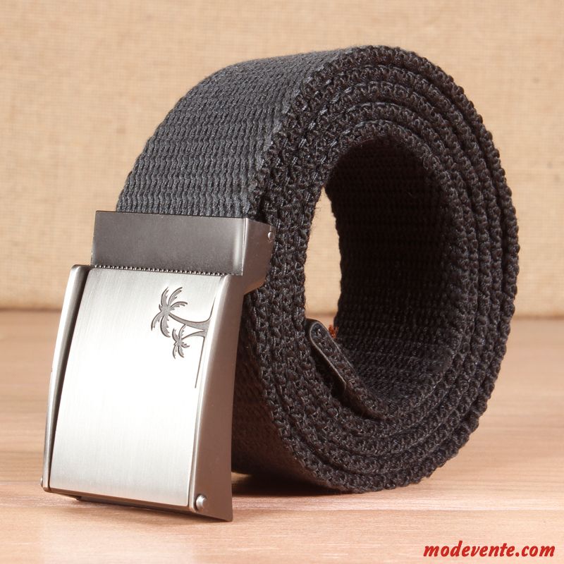 Ceinture Homme Jeunesse Tendance Sport Étudiant Loisir Lisse Noir