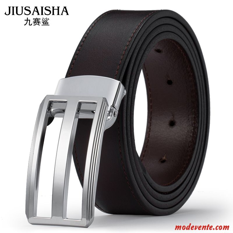 Ceinture Homme Lisse Simple Tendance Mode Jeunesse Entreprise Brun