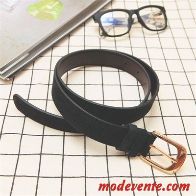 Ceinture Homme Simple All-match Bien Original Loisir Rétro Noir