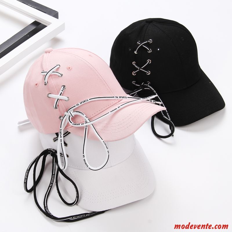 Chapeau Femme All-match Personnalité Casquette Été Hip Hop Étudiant Noir