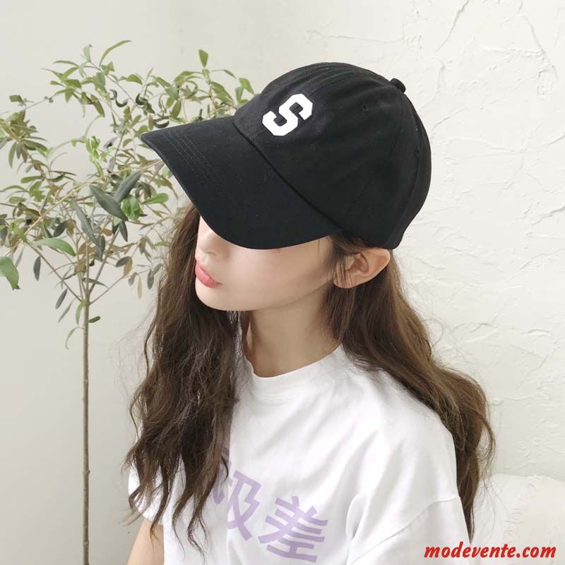 Chapeau Femme Casquette All-match Casquette De Baseball Ombre Tendance Loisir Noir