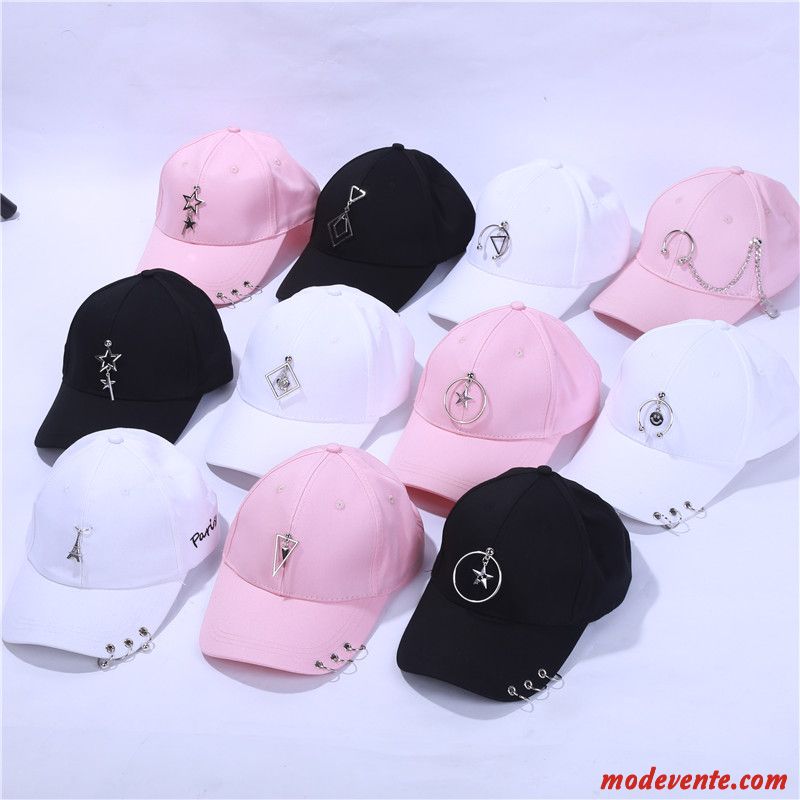 Chapeau Femme Casquette All-match Hip Hop Loisir Casquette De Baseball Rue Rose