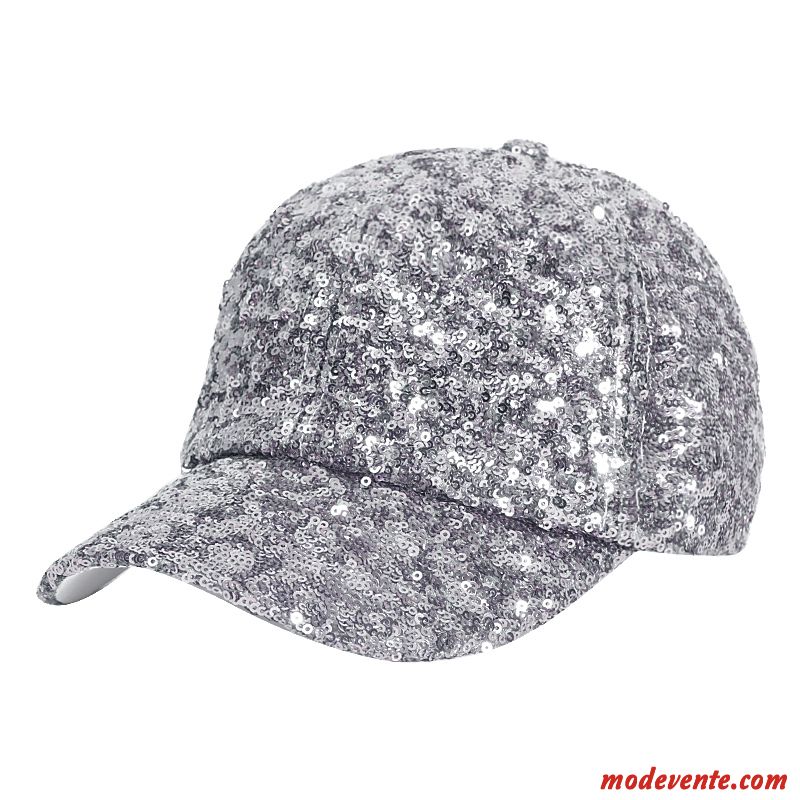 Chapeau Femme Crème Solaire All-match Loisir Casquette De Baseball Été Rue Argent