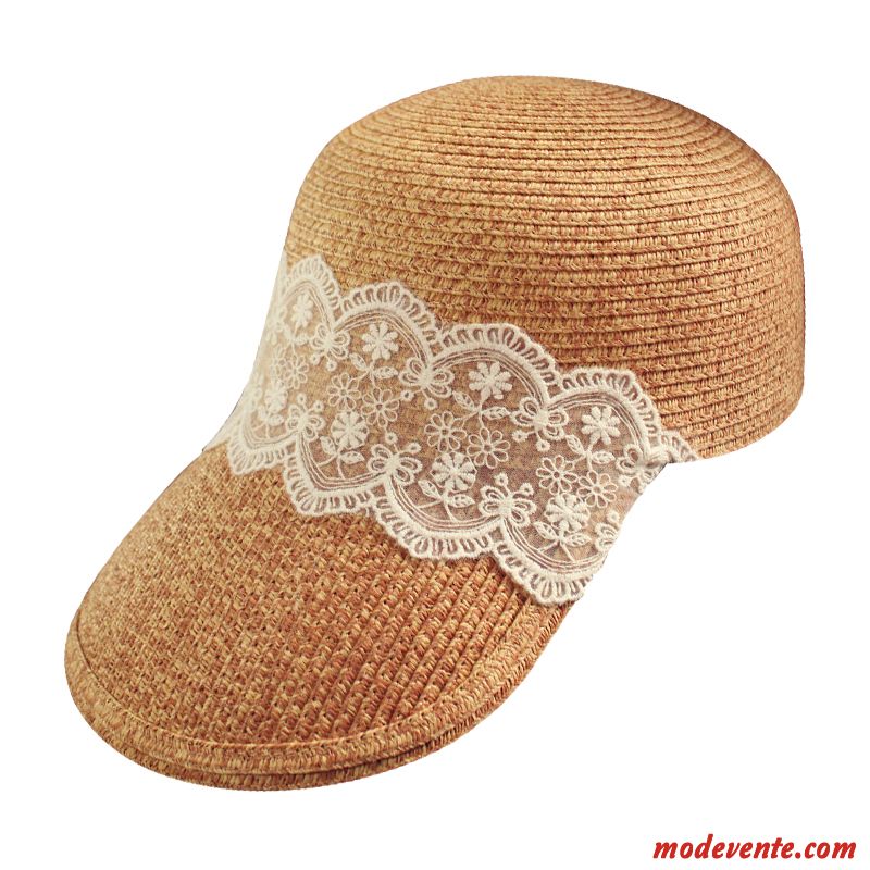 Chapeau Femme Gros Chapeau De Soleil Ombre Chapeau De Paille Voyage Été