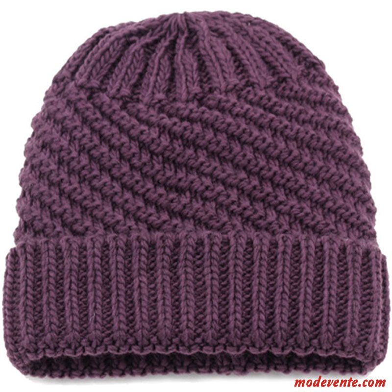 Chapeau Femme L'automne Section Mince Milieu Printemps Maman Hiver Violet