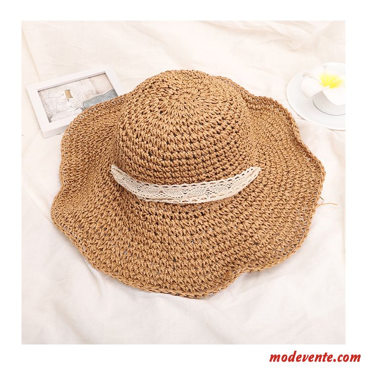 Chapeau Femme Plage All-match Gros Manuel Frais Été