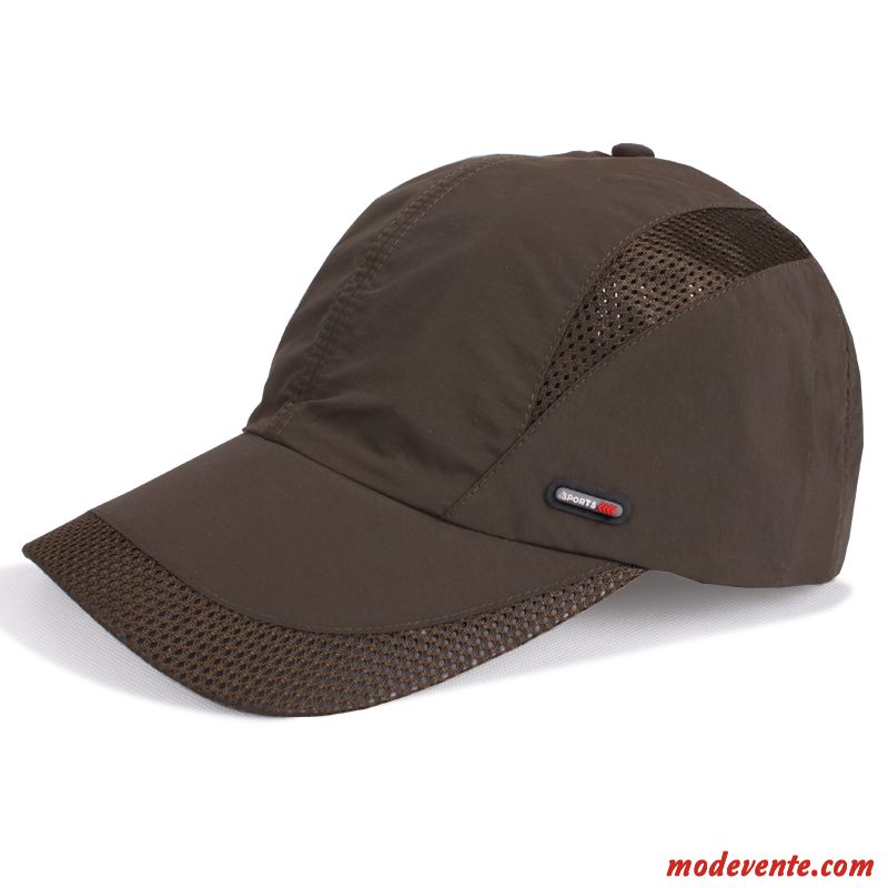 Chapeau Homme Casquette De Baseball Chapeau De Soleil Tendance Crème Solaire De Plein Air Ombre Brun