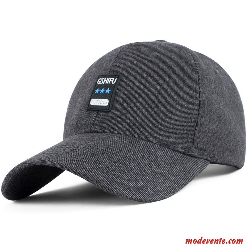 Chapeau Homme Casquette De Baseball Printemps Ombre L'automne Crème Solaire Garder Au Chaud Gris