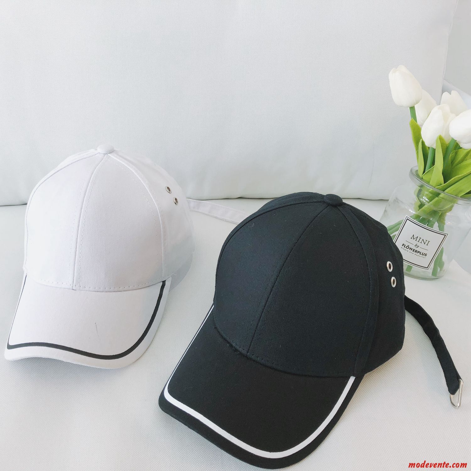 Chapeau Homme Casquette Simple All-match Personnalité Femme Ombre Noir