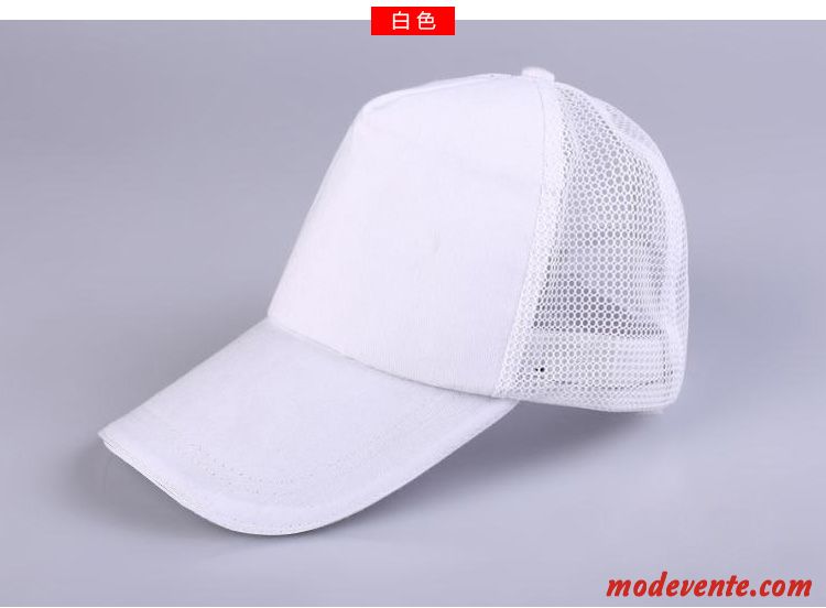 Chapeau Homme Femme Été Tourisme Casquette Réseau Blanc