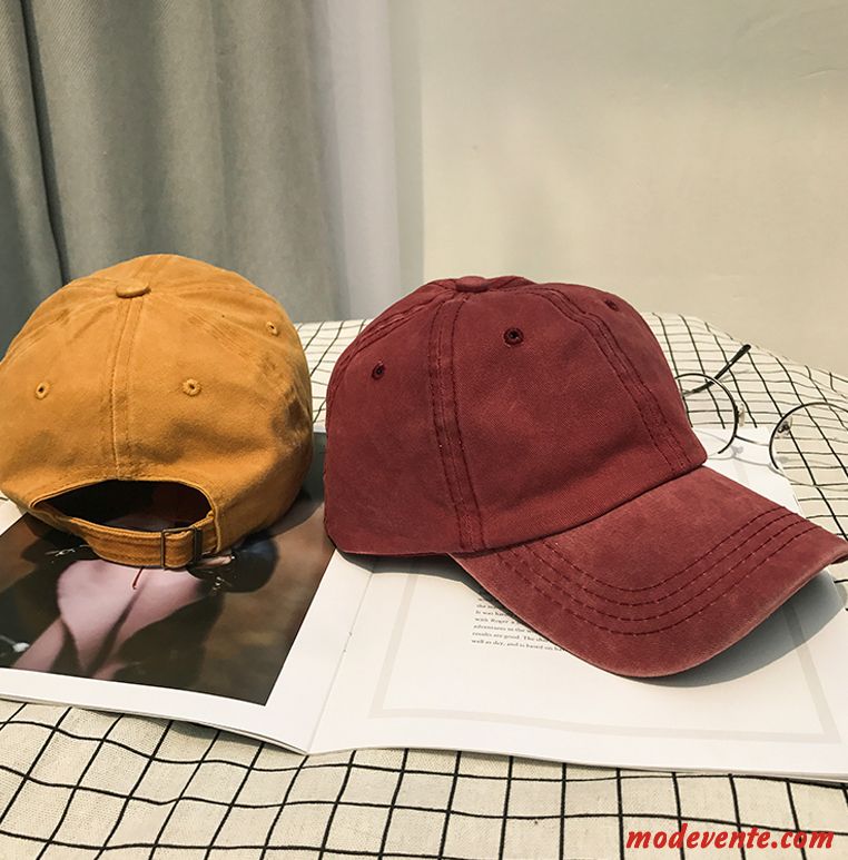 Chapeau Homme Loisir Sport De Plein Air Tendance Été Casquette Rouge