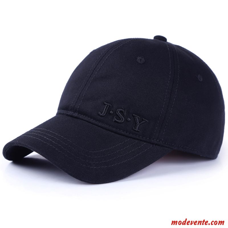 Chapeau Homme Ombre Simple L'automne Loisir Été Casquette De Baseball Noir