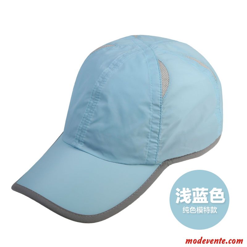 Chapeau Homme Été Crème Solaire De Plein Air All-match Casquette Chapeau De Pêche Bleu Clair