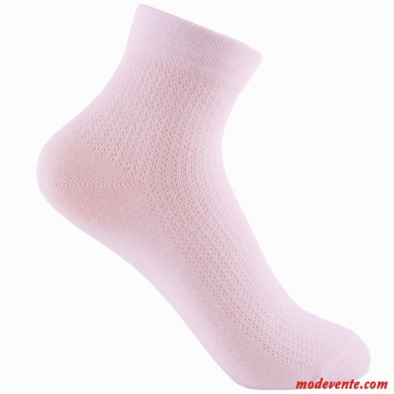 Chaussette Femme 100% Coton Chaussettes En Coton Respirant Section Mince Printemps Chaussette Courte Pure Rose