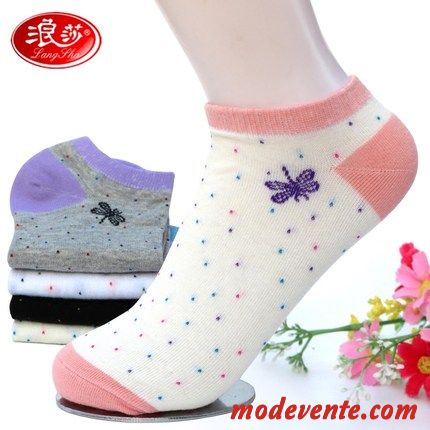 Chaussette Femme Chaussettes En Coton Sport Anti-odeur Chaussette Basse Coupée Faible 100% Coton Rose Clair