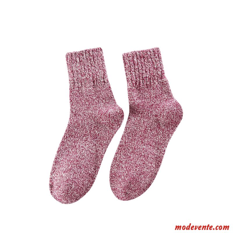 Chaussette Femme Milieu Long Stock Plus Épais De Plein Air Boite Cadeau Des Chaussettes En Laine Violet