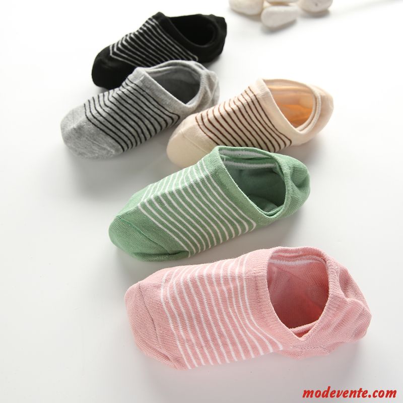 Chaussette Femme Été Invisible Chaussette Basse Coupée Section Mince Coton Faible Clair