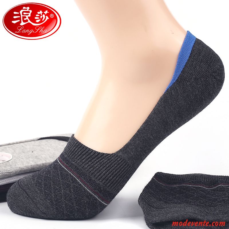 Chaussette Homme Coton Chaussette Courte Antidérapant Chaussette Basse Coupée Chaussettes En Coton Invisible Gris Clair