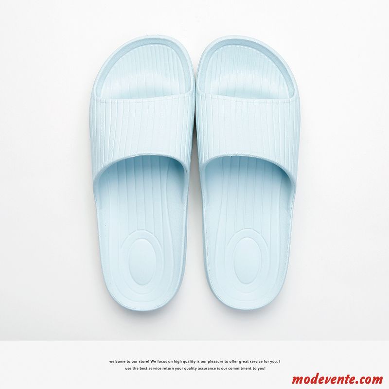 Chaussons Femme Tongs Chaussons Intérieur Été Homme Fantaisie De Maison Bleu Clair