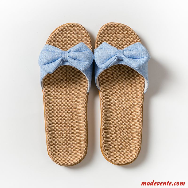 Chaussons Femme Été De Maison Outwear Arc Intérieur Fantaisie Pure Bleu Clair