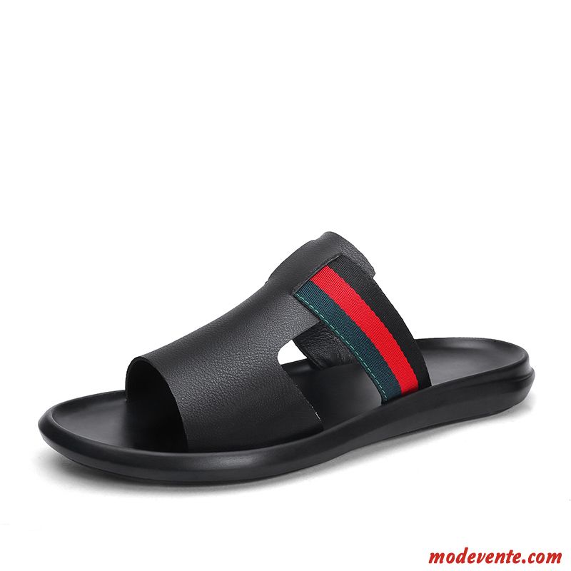 Chaussons Homme Personnalité De Plein Air Été Outwear Antidérapant Plage Noir