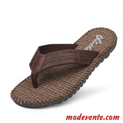 Chaussons Homme Été Tongs Plage Tendance Ambre Pas Cher