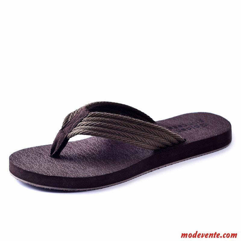 Chaussons Plage Homme Tongs Été Antidérapant Chameau