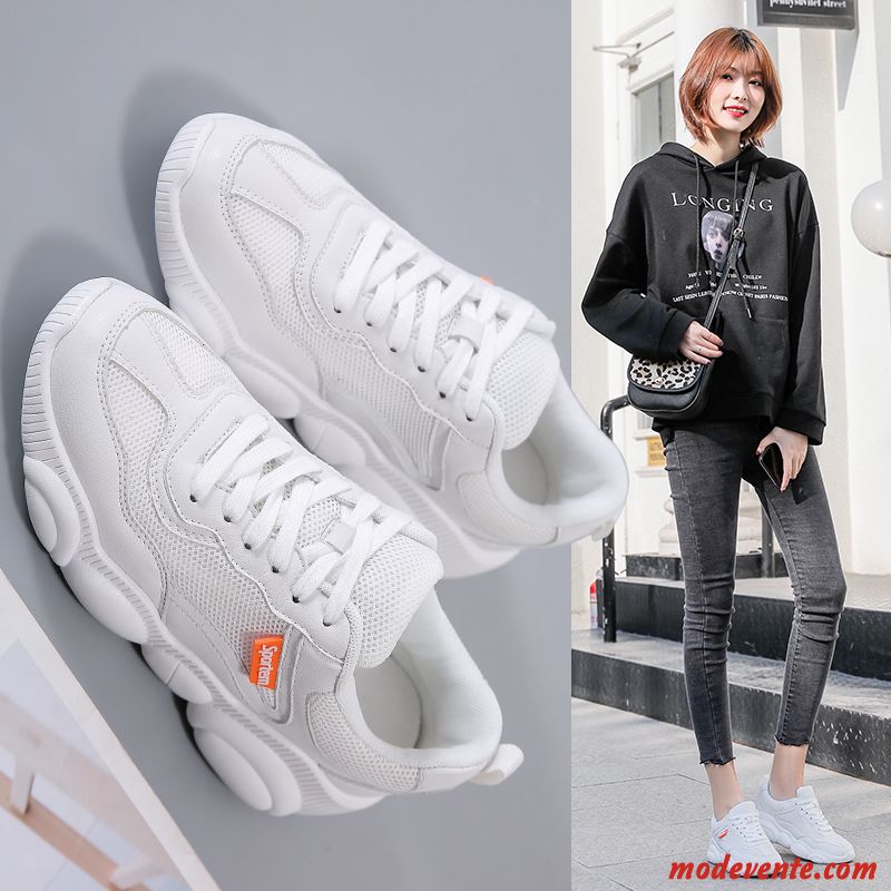 Chaussures Basses Femme Tendance Chaussures De Skate Tous Les Assortis Étudiant Chaussures De Sport Ultra Blanc Rouge