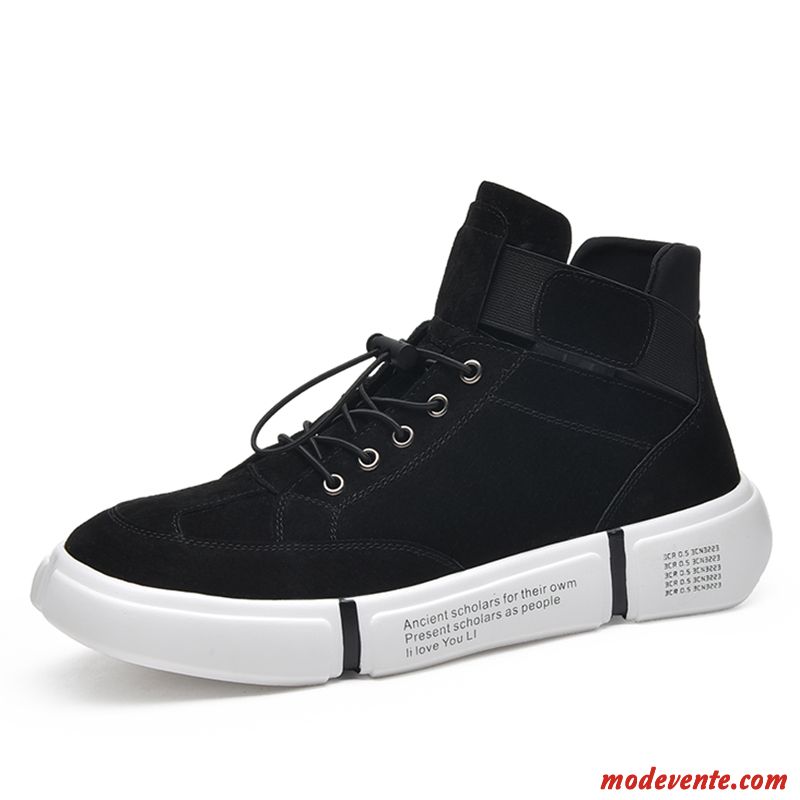 Chaussures Basses Homme Printemps Tendance Sport Tous Les Assortis Respirant Chaussures De Skate Noir