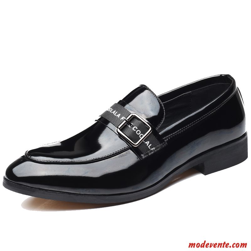 Chaussures De Ville Homme Angleterre Chaussures De Mariage Mocassin Tendance Entreprise Décontractée Noir