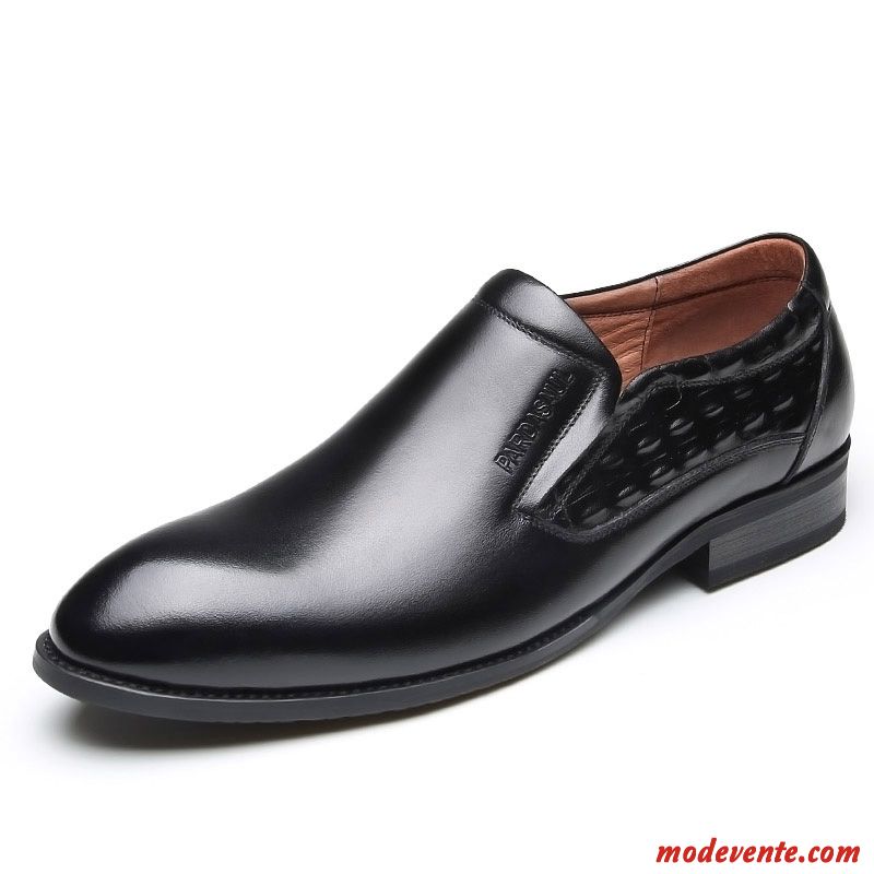 Chaussures De Ville Homme Antidérapant Chaussures De Mariage Tous Les Assortis Pointe Pointue Basse De Boîtier Noir