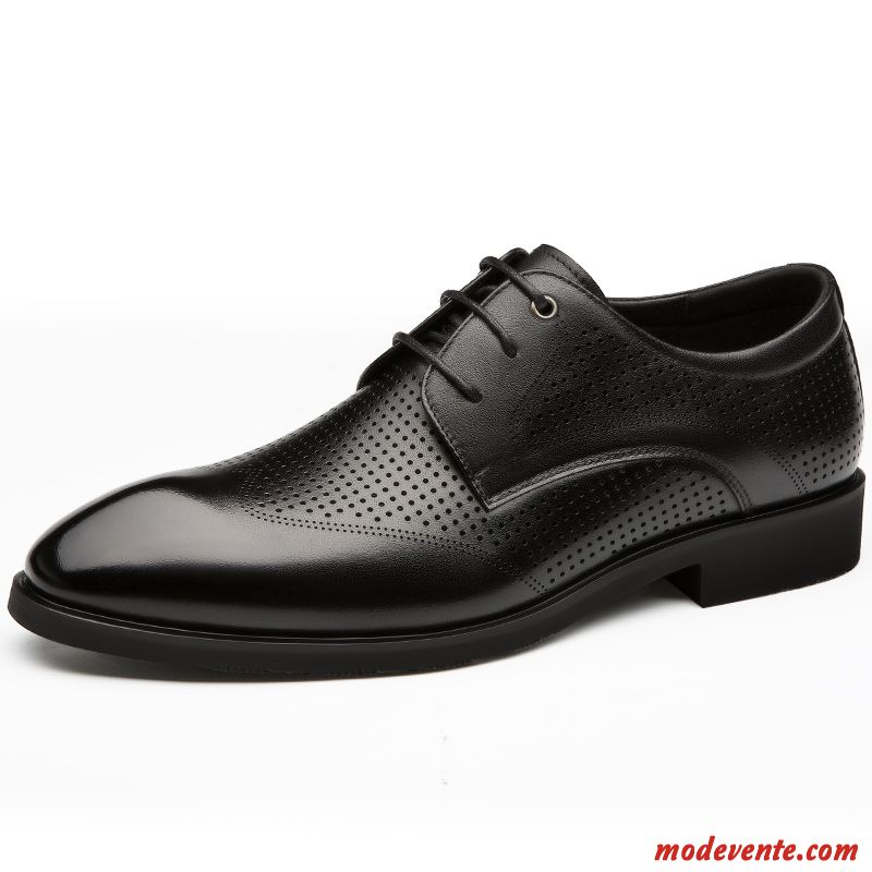 Chaussures De Ville Homme Costume Formel Été Creux Guipure Entreprise Respirant Tendance Noir