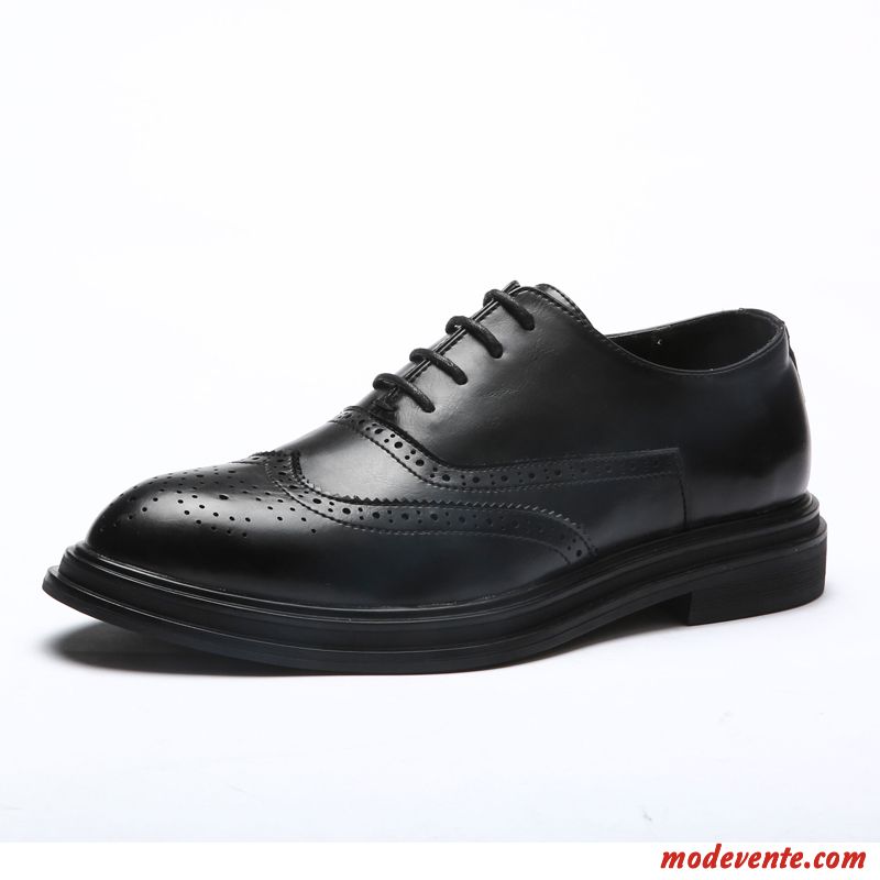 Chaussures De Ville Homme Décontractée Angleterre Tendance Costume Formel Printemps Chaussures En Cuir Noir