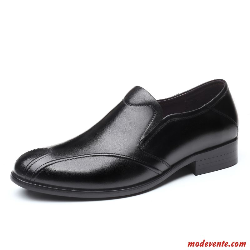 Chaussures De Ville Homme Décontractée Costume Formel Angleterre Entreprise Tendance Cuir Véritable Noir