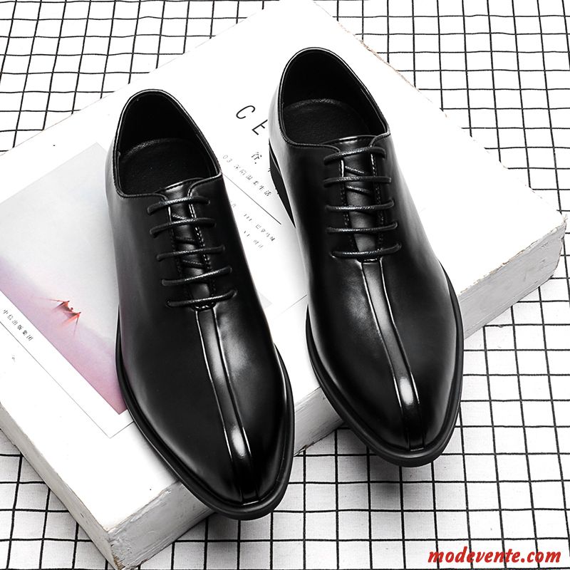 Chaussures De Ville Homme Entreprise Costume Formel Tendance Pointe Pointue Angleterre Chaussures En Cuir Noir