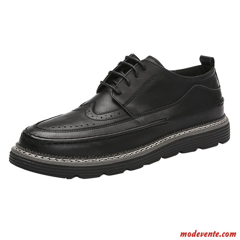 Chaussures De Ville Homme Fleur Angleterre Tendance Décontractée Chaussures En Cuir Mariée Noir