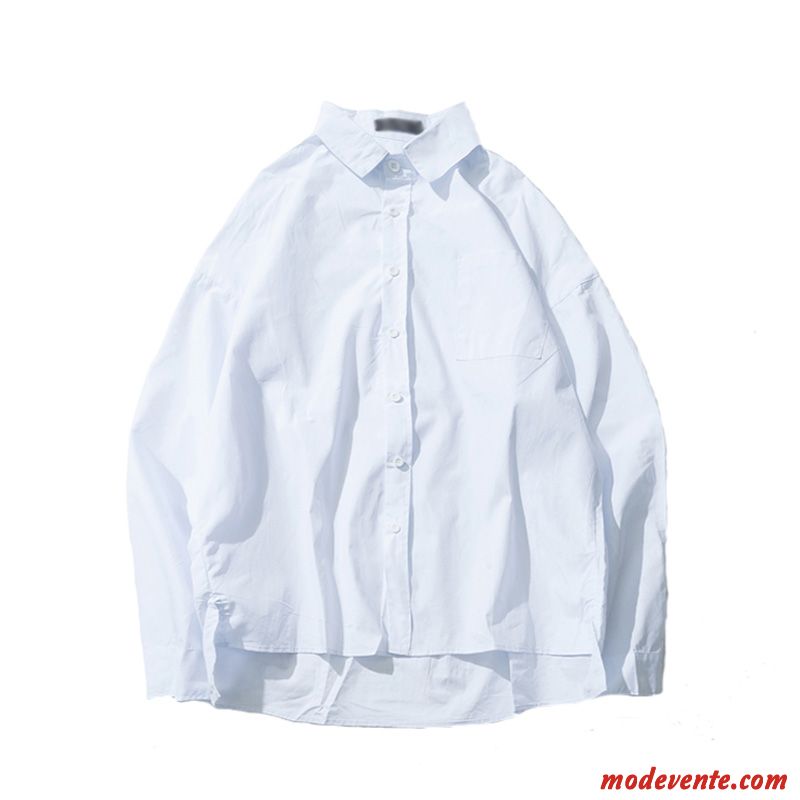 Chemise Homme Ultra Manteau Été Longues Tendance Beau Blanc