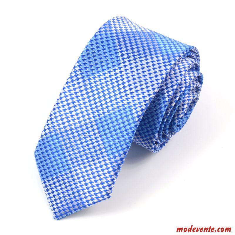 Cravate Homme Loisir 6cm Carrière Petit Étroit Entreprise Bleu