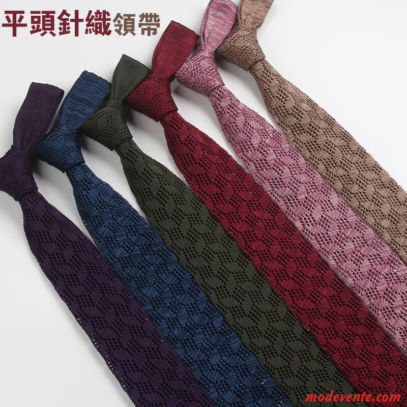 Cravate Homme Marier Loisir Étroit Le Nouveau De Laine Vêtements De Cérémonie Pure Coloré