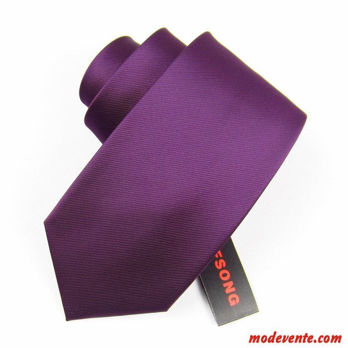 Cravate Homme Pure Couleur Marier Entreprise Mariage Vêtements De Cérémonie Bleu Noir Rouge Violet Rose