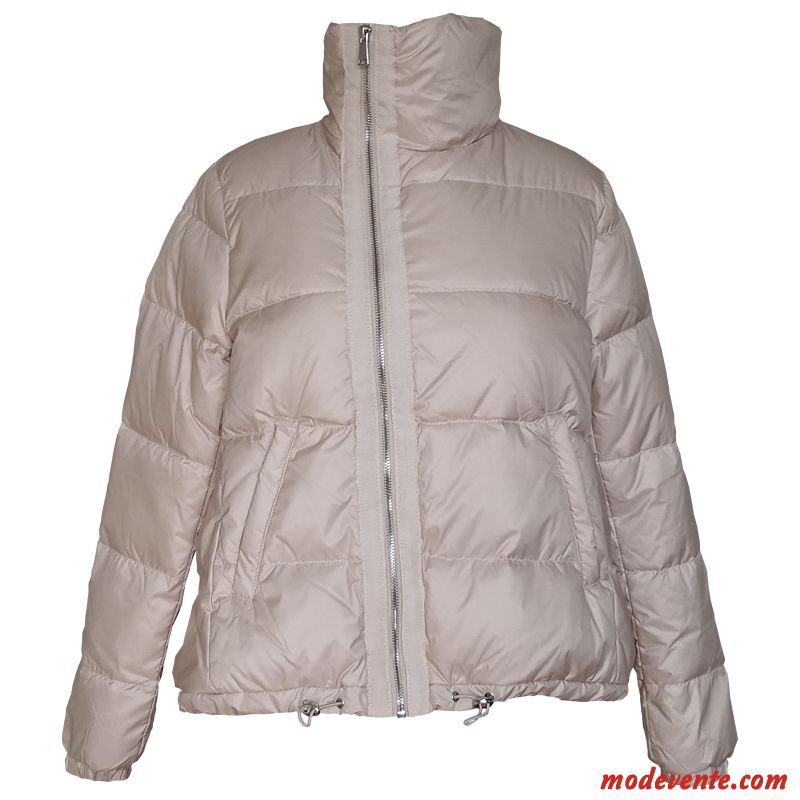 Doudoune Femme Clearance À Vendre Col Mandarin Petit Style L'automne Court Tendance Blanc