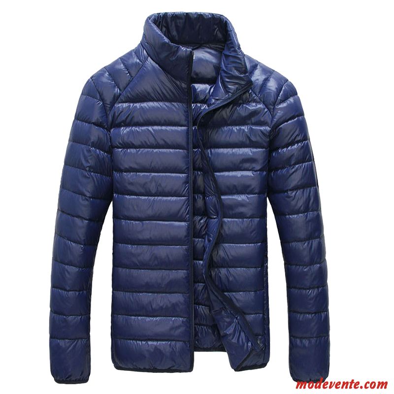 Doudoune Homme Lumière Hiver Grande Taille Gros Gras Court Bleu