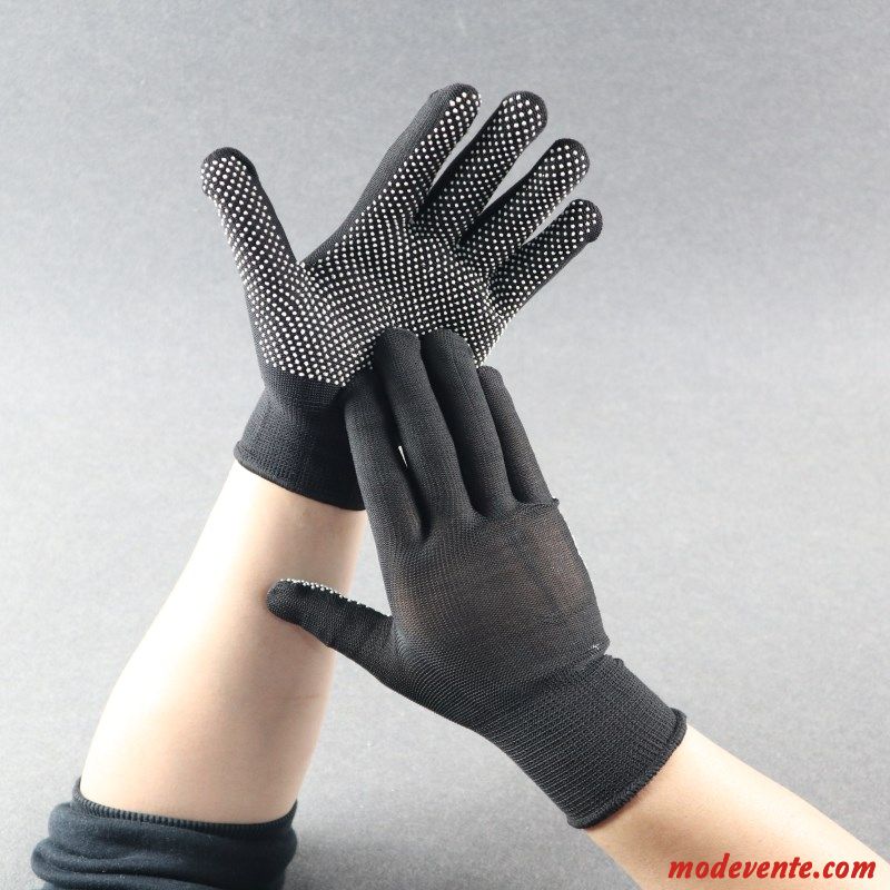 Gants Homme Antidérapant Balade Section Mince Été Chauffeur Conduire Noir