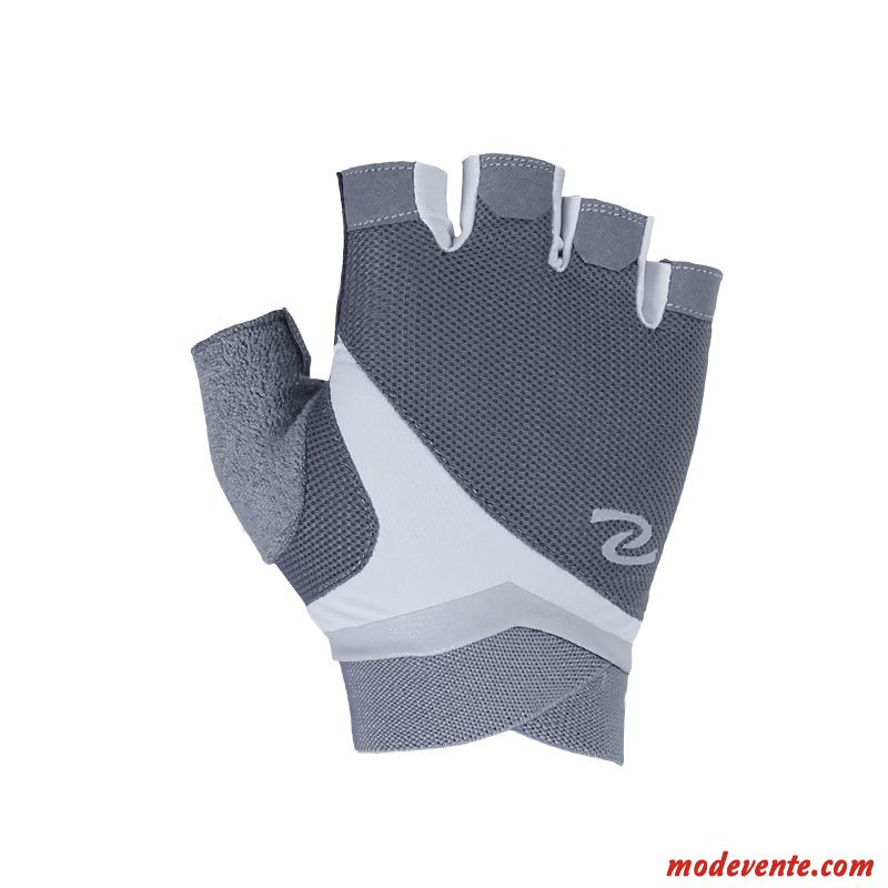 Gants Homme Balade Mince Instrument Femme Aptitude Demi-doigt Gris